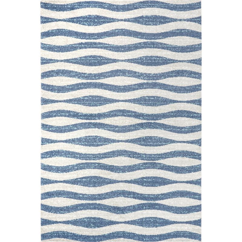 nuLOOM Tristan Contemporary Waves Area Rug Blue, 1 of 10