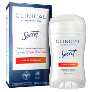 Secret Clinical Strength Clear Gel Antiperspirant and Deodorant for Women - Stress Response - 1.6oz - 1 of 4