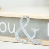 VIP Wood 16 in. Gray You & Me Sign - 4 of 4