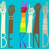 Adult Design By Humans Pride Be Kind Sign Language By Avocato T-Shirt - 2 of 2