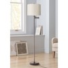 Regency Hill Swing Arm Floor Lamp 60.5" Tall Bronze Embroidered Hourglass Off White Fabric Drum Shade for Living Room Reading Bedroom - 2 of 3
