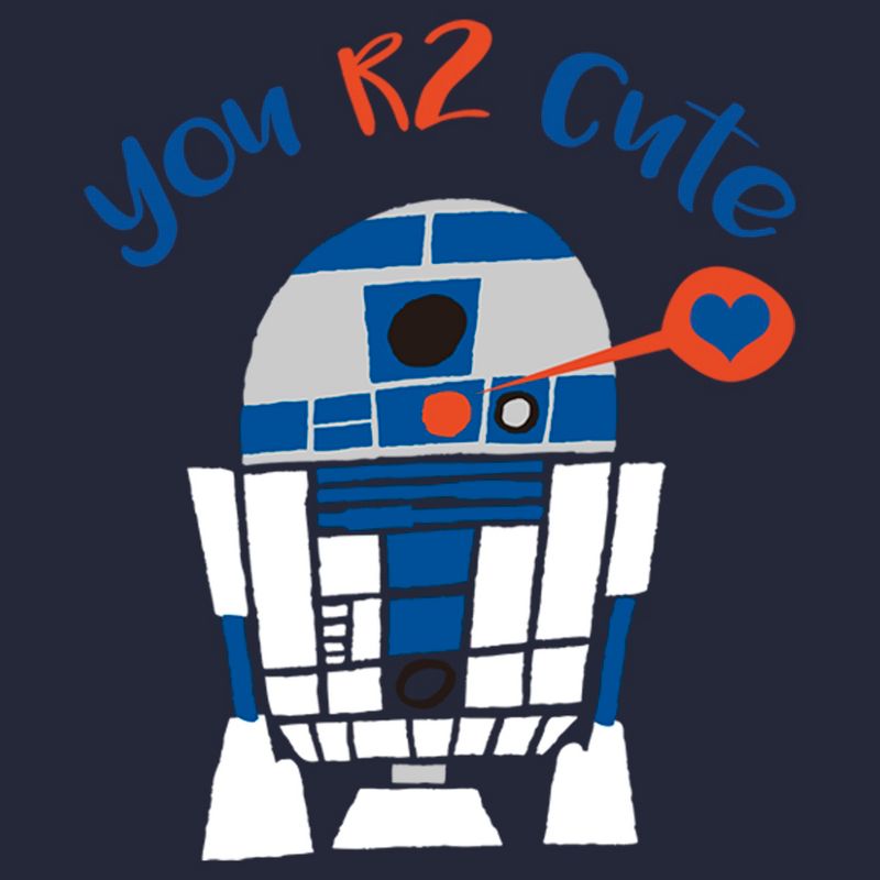 Women's Star Wars Valentine's Day R2-D2 Too Cute T-Shirt, 2 of 5