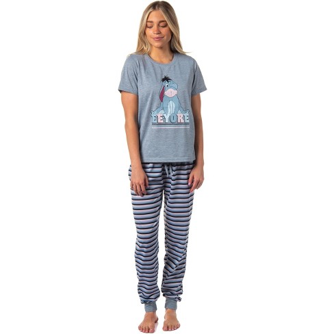 Disney Women's Leggings Black Eeyore Placed