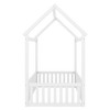 Kumasinova House Shaped Twin/Full Size Bed Frame,Wood Twin/Full Bed Frame with Fence&Door,Rustic Wash Design Twin/Full Bed Frames for Kids - 4 of 4
