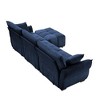 Oversized 110.2" Chenille Modular L-Shaped Sectional Sofa with High-Resilience Cushions and Ottoman, 4-Piece Free combination Sofa - 4 of 4