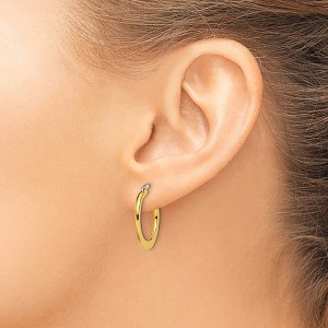 Chisel Stainless Steel Polished Yellow IP-plated Tapered 19mm Diameter Hoop Earrings - 1 of 4