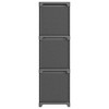 vidaXL 9-Cube Display Shelf with Boxes - Gray, Freestanding, Industrial Style, Steel Frame with Fabric - 4 of 4