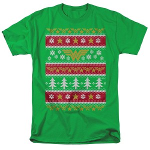Men's DC Wonder Woman Christmas Sweater T-Shirt - 1 of 4