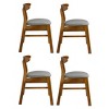 WestinTrends Mid Century Modern Solid Wood Upholstered Dining Side Chair (Set of 4) - 4 of 4