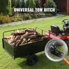 VEVOR Heavy Duty ATV Trailer Steel Dump Cart, 750-Pound 15 Cubic Feet, Garden Utility Trailer with Removable Sides for Riding Lawn Mower Tractor - 3 of 4