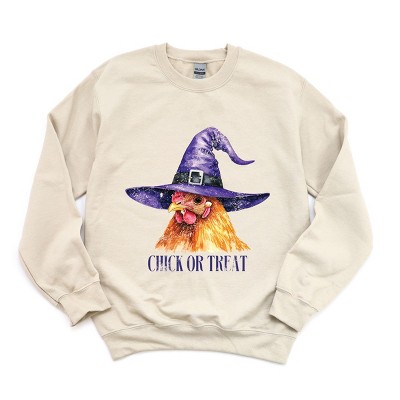 Simply Sage Market Chick Or Treat Watercolor Distressed Sweatshirt