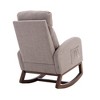 Racxily Rocking Chair, Modern Glider Chair, Recliner Armchair w/ Wood Legs and Side Pocket, Nursery Rocking Accent Chair with High Back - 4 of 4