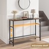 Console table with storage, entryway table, 39.3 inch country style table with adjustable shelves for entryway, living room, hallway, bedroom - 4 of 4