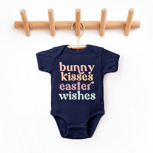 The Juniper Shop Bunny Kisses Easter Wishes Baby Bodysuit - 1 of 2