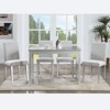 NicBex Dining Table Set for 6 Morden Kitchen Table with MDF Tabletop, Crystal Decoration and 4 PU Chairs for Dining Room - 3 of 4