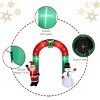 Syemin Inflatable Holiday Decorations 8ft with Santa Snowman Inflatable Festive Arch Decoration Christmas Decoration, Red, 96"*82"*29" - 2 of 4
