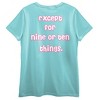 It's Happy Bunny Ten Things Crew Neck Short Sleeve Mint Women's T-shirt - 2 of 4