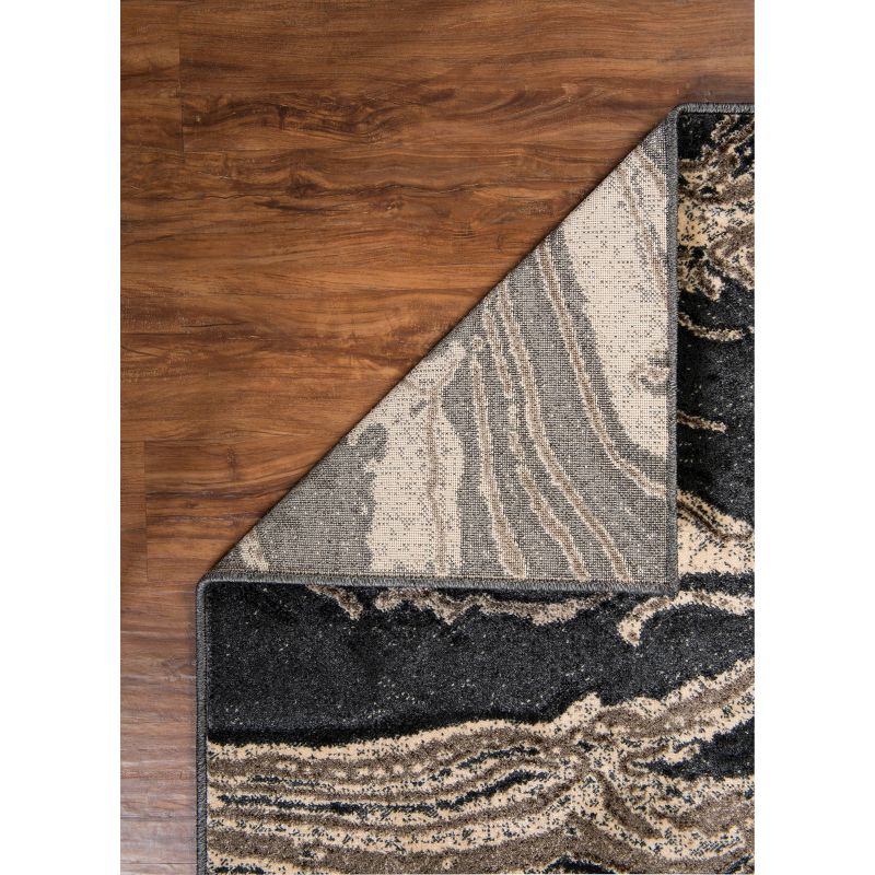 5&#39;x7&#39;6&#34; Masters Silt Rug Blue/Cream - Linon: Power-Loomed, Contemporary, Polypropylene Accent Rug with Latex Backing, 3 of 6