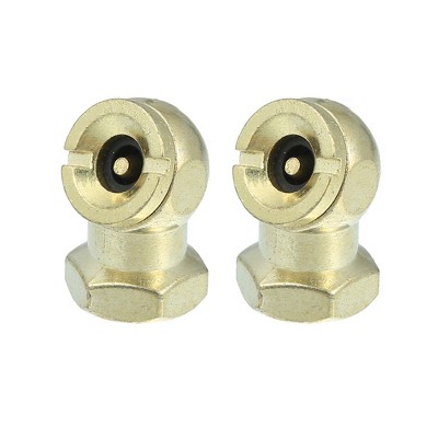 Unique Bargains Car 1/4" NPT Closed Flow Tire Chuck Tire Air Nozzle for Tire Inflator Gauge Air Compressor 2 Pcs