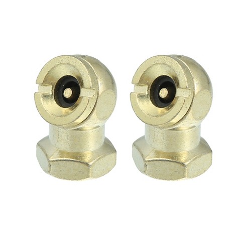 Unique Bargains Car 1/4 NPT Closed Flow Tire Chuck Tire Air Nozzle for  Tire Inflator Gauge Air Compressor 2 Pcs