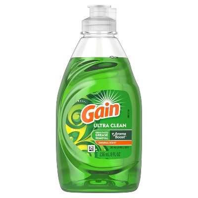 Gain Ultra Dishwashing Liquid Dish Soap, Original Scent, 8 fl oz