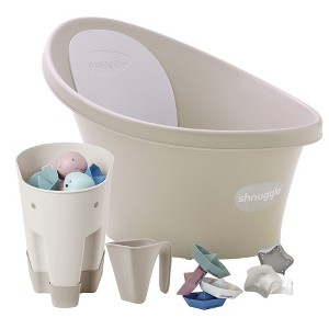 Shnuggle Newborn Bundle: Baby Bath & Accessories Bundle - 5-Piece Set | Cozy Support, Easy Cleanup & Sensory Fun - 1 of 4