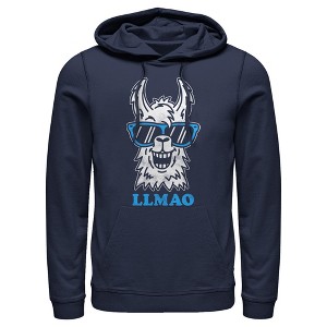 Men's Lost Gods Distressed Laughing My Llama Off Pull Over Hoodie - 1 of 4