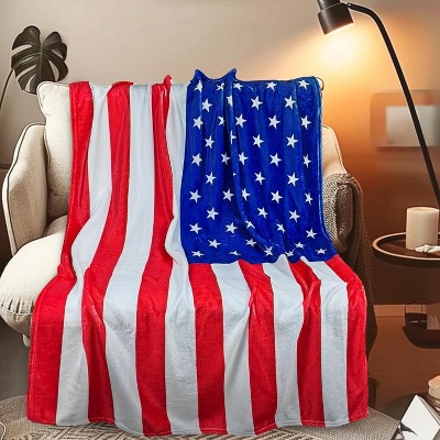 American Flag Blanket,Four Seasons Flannel Blanket Living Rooms,Throw Blanket.