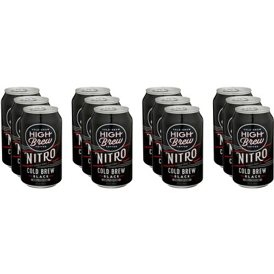 High Brew Coffee Nitro Black - Case of 12 - 10 fl oz