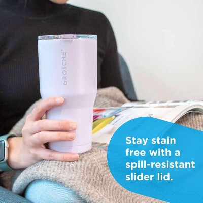 Lavender 20 oz Stainless Steel Insulated Travel Mug with Slider Lid