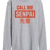 Men's - Instant Message - Call Me Senpai Long Sleeve Graphic T-Shirt - 2 of 4