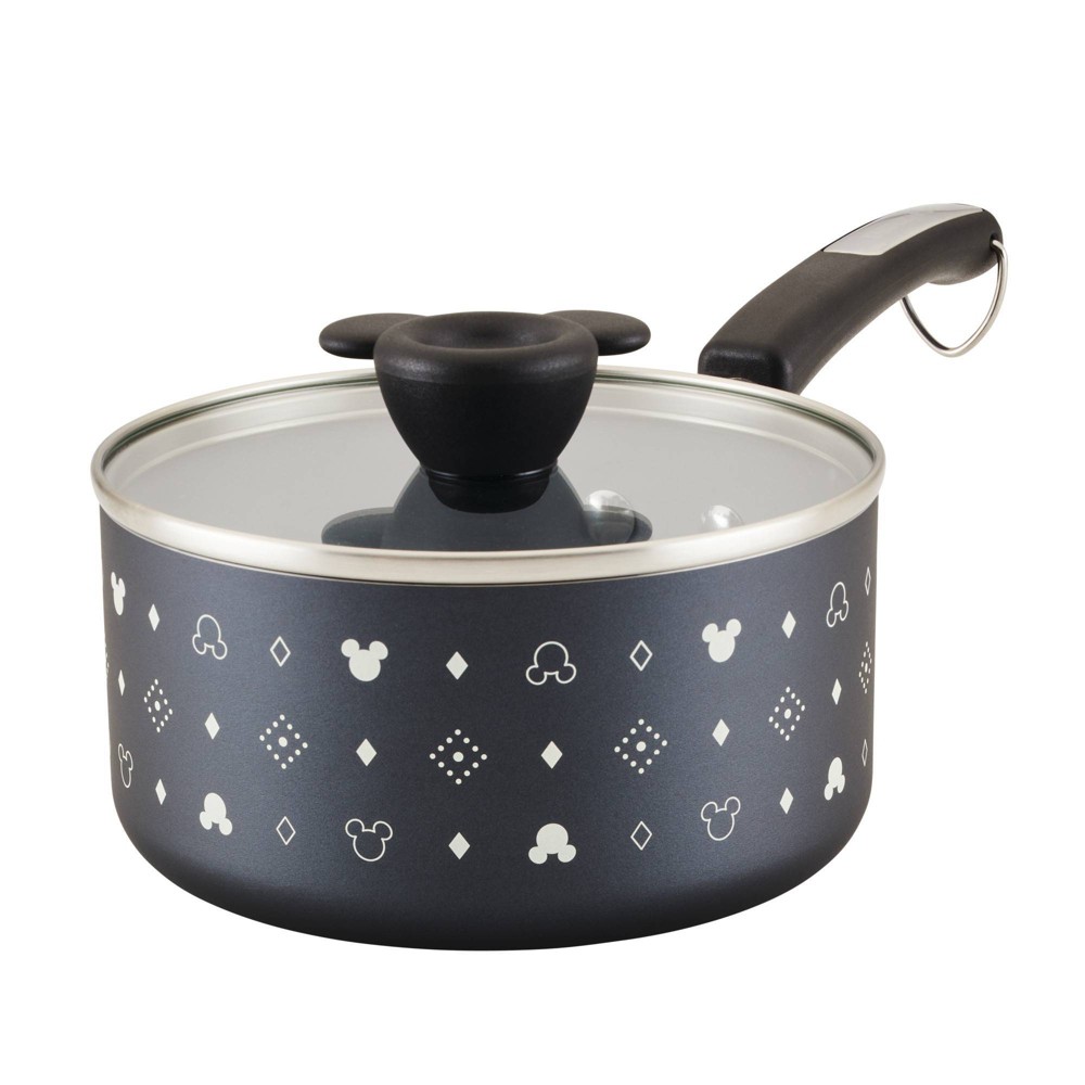 Farberware Disney Monochrome 2qt Ceramic Nonstick Saucepan with Lid Black