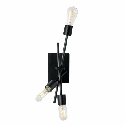 Norwell Lighting Stick 3 - Light Sconce in  Matte Black