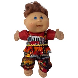 Doll Clothes Superstore Handmade Firefighters Jumpsuit Fits Cabbage Patch Preemie And 14 Inch Baby Alive Dolls - 1 of 4