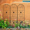 2 Pack Metal Garden Trellis, 86" X 40" Garden Trellis Modern For Climbing Plants Flower Support, Garden Trellis Climbing Plants-Cuddlewood - 2 of 4