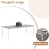 Rectangular Dining Table for 6, 78 Inch Rustic Farmhouse Kitchen Table with Large Tabletop - 3 of 4