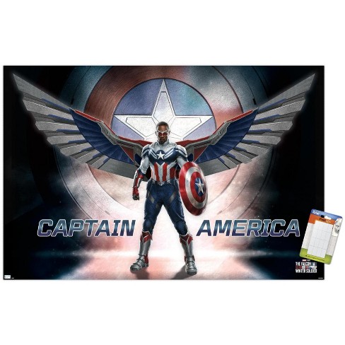 Trends International Marvel Comics - Captain America - Art Deco Wall  Poster, 22.375 x 34, Premium Unframed Version