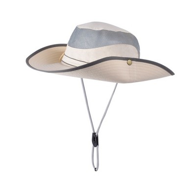 Anna-Kaci Wide Brim Outdoor Hat with Mesh Ventilation Snap-Up Sides and Chin Strap for Hiking, Beach, Travel, and Sun Protection