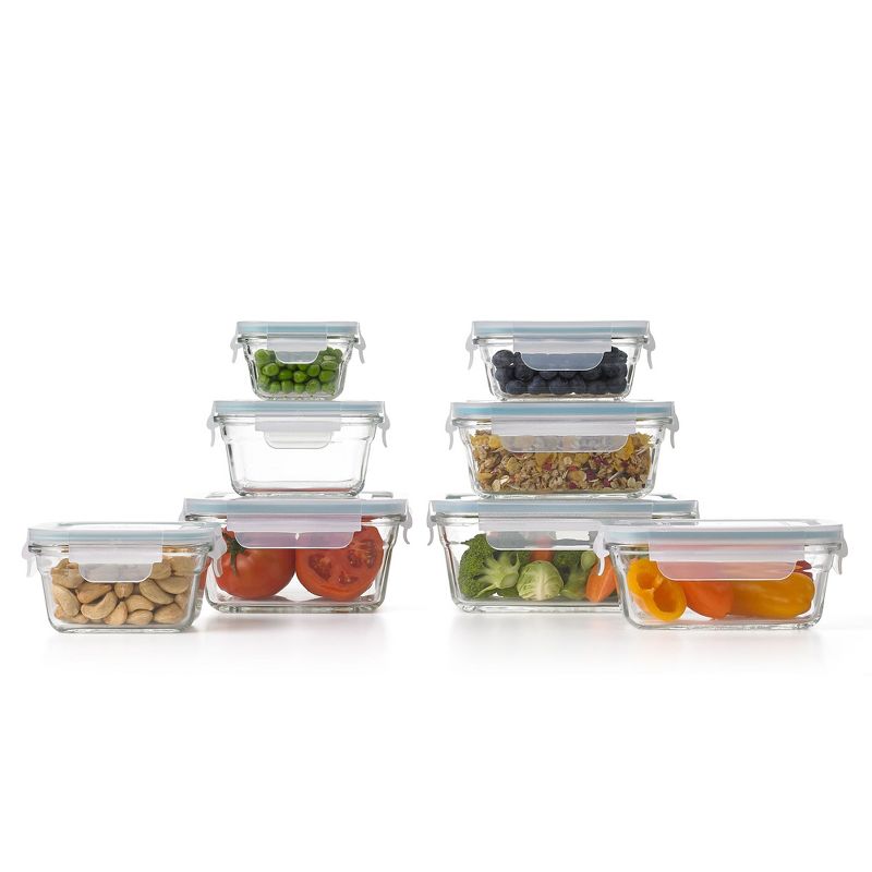 Glasslock Oven Microwave Safe Glass Food Storage Containers Set w/ Lids, 4 of 12