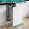 30 QT Pull-Out Trash Can with Full Extension Slides, Space-Saving Garbage Can Recycling Bin for Under Kitchen Cabinet, Gray - 2 of 2