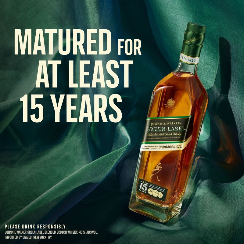 Johnnie Walker Green Label Scotch Whisky - 750ml Bottle, 3 of 13