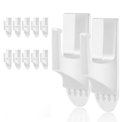 LunaLulinlk Removable Wall Hooks with Adhesive Strips, Waterproof and Oilproof Damage-Free Hooks, Holds up to 2 KG for Hanging 12 PCS/Pack