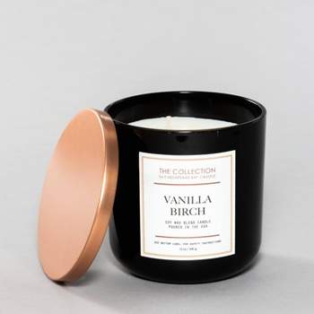 2-Wick Black Glass Vanilla Birch Lidded Jar Candle 12oz - The Collection by Chesapeake Bay Candle