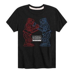 Boys' - Rock 'Em Sock 'Em Robots - Robot Outline Short Sleeve Graphic T-Shirt - 1 of 4