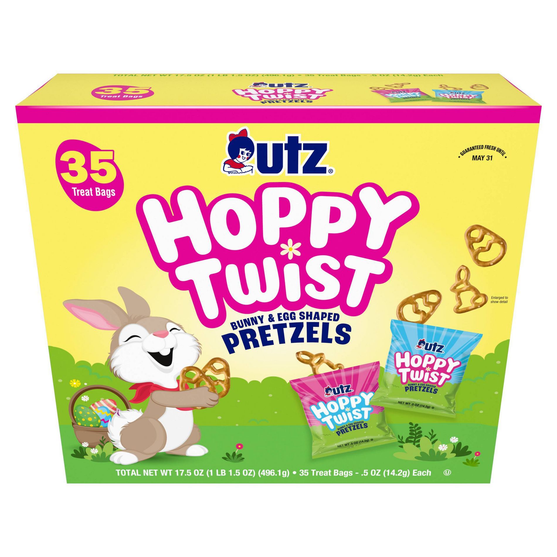 Utz Easter Hoppy Twist Pretzels - 17.5oz/35ct