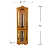 Canterdale Lighted Corner Curio Cabinet - CM0695 - Oak - SEI - 4 of 4
