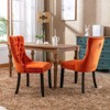 CENGHU Modern Velvet Upholstered Dining Chairs Set of 2, Kitchen Side Chairs with Wood Legs and Nailhead Trim, for Dining Room, Living Room - 2 of 4