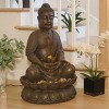 33" Buddha Fountain With LED Lights - Light Brown - Alpine Corporation - image 2 of 4