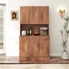 SKRAN 70.87" Tall Wardrobe& Kitchen Cabinet, with 6-Doors, 1-Open Shelves and 1-Drawer for Bedroom - 2 of 4