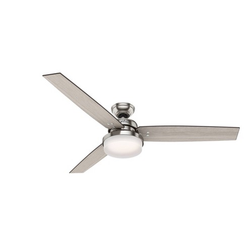 60 Sentinel Ceiling Fan With Remote Nickel Includes Led Light Bulb Hunter Target - 60 Inch Ceiling Fan With Lights And Remote